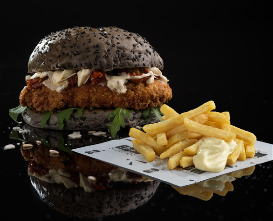 The South side chicken truffel burger Box