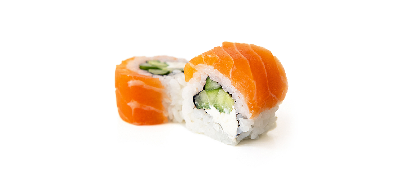 Uramaki komkommer salmon