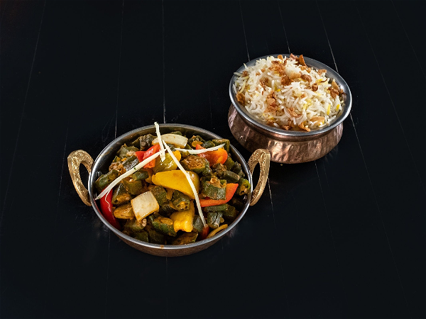 Vegan Bhindi masala (met Rijst)