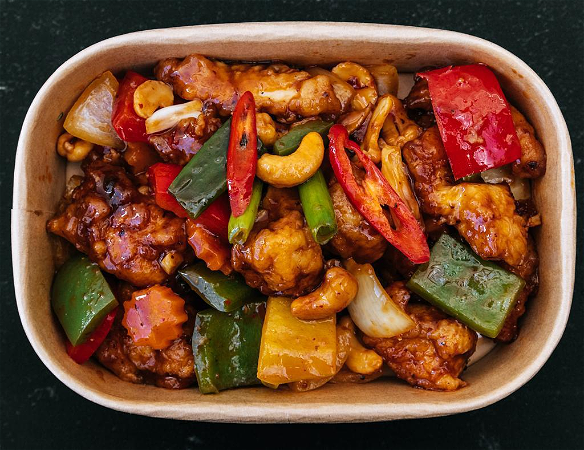 Wok cashewnoten.