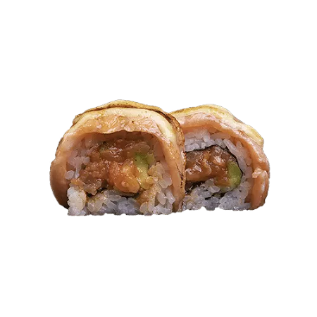 Flamed sake maki 2 stuks