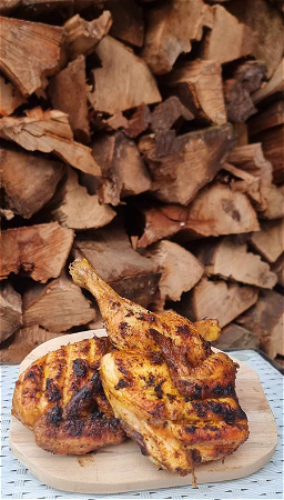 Hele kip van de BBQ