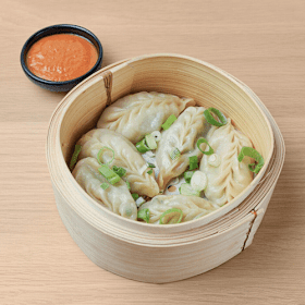 Steamed vegetable momos 6 pieces