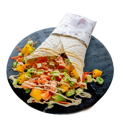Salmon burrito