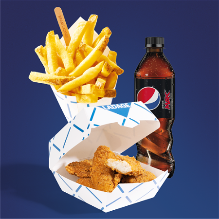 Kip tender strips menu met drankje