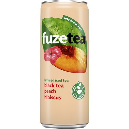 Fuze Tea Peach Hibiscus 25cl blik