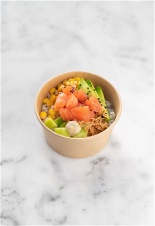 Mini poké bowl zalm