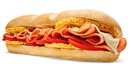 15cm Ham Egg & cheese Menu