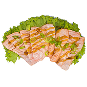 Flamed Salmon sashimi