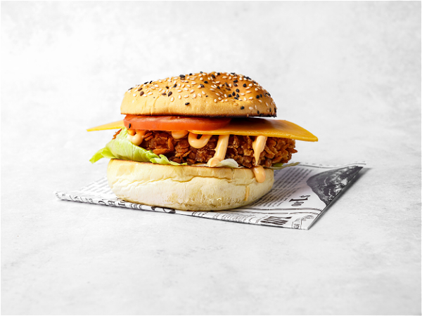 Spicy chicken burger