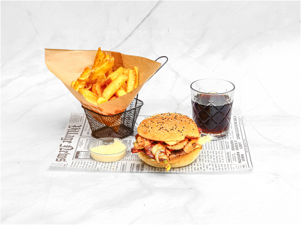 Bacon cheeseburger menu