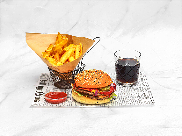 Double cheeseburger menu