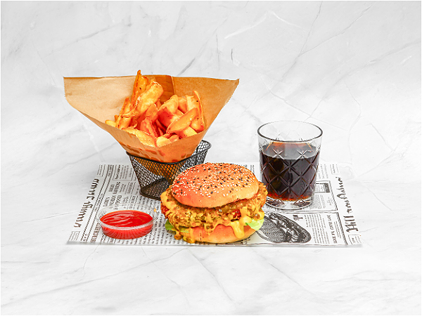 Crunchy pickle burger menu