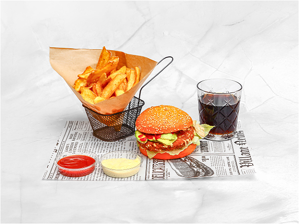 Vegan Avocado burger menu