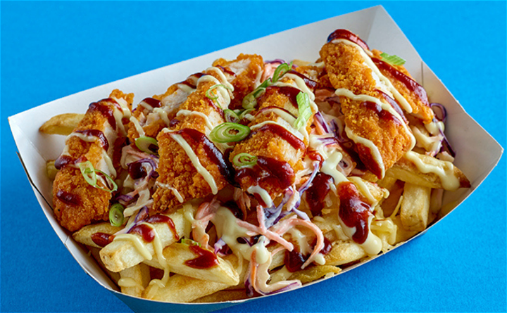 Loaded fries Crispy chicken