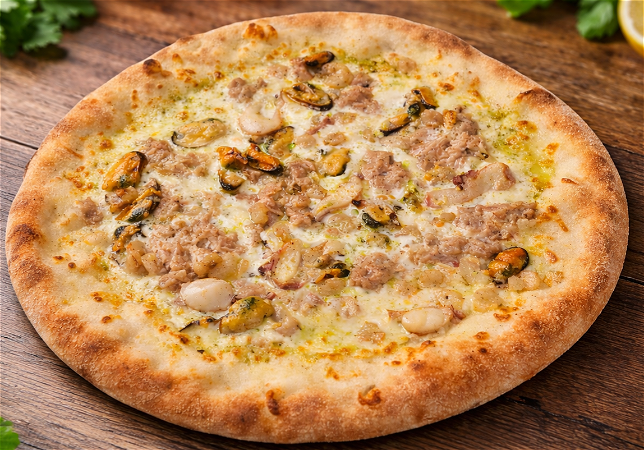 Pizza Bianca Frutti di Mare