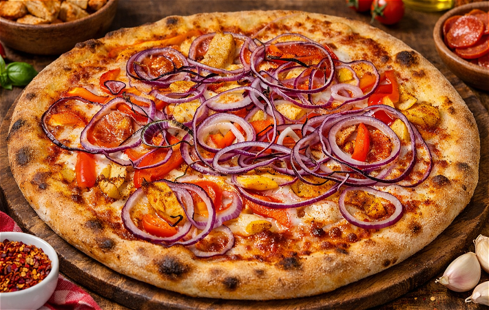 Pizza Pollo e Pepperoni   