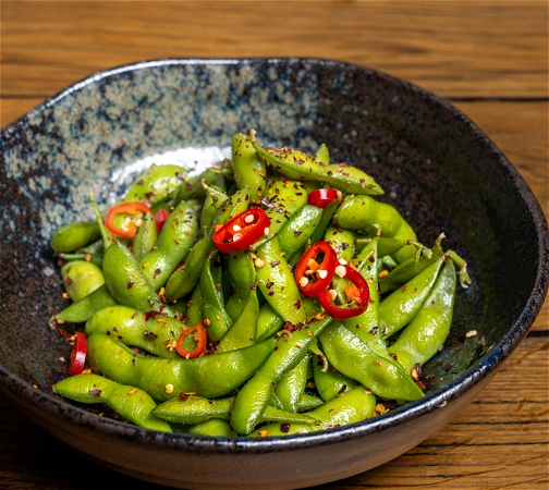 STEAMED SOY BEANS SPICY