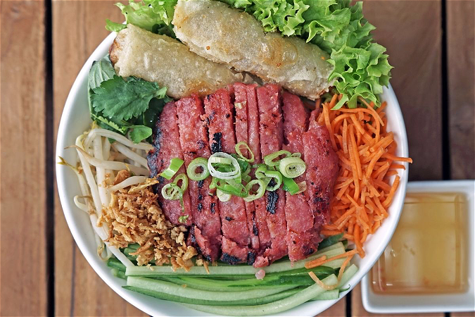 BUN NEM NUONG | Pork burger salad bowl