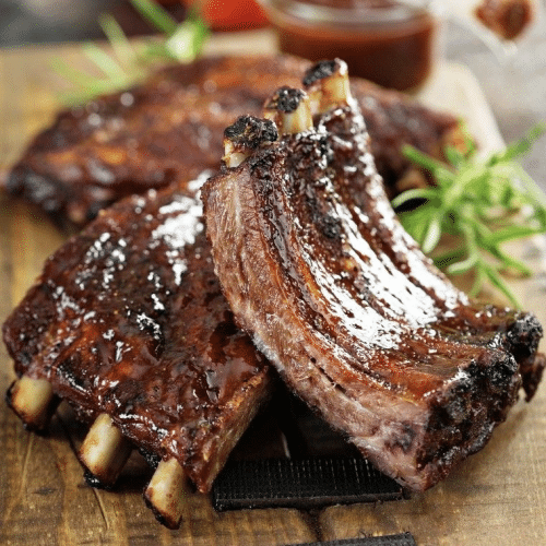 BBQ ribs 650 gram menu