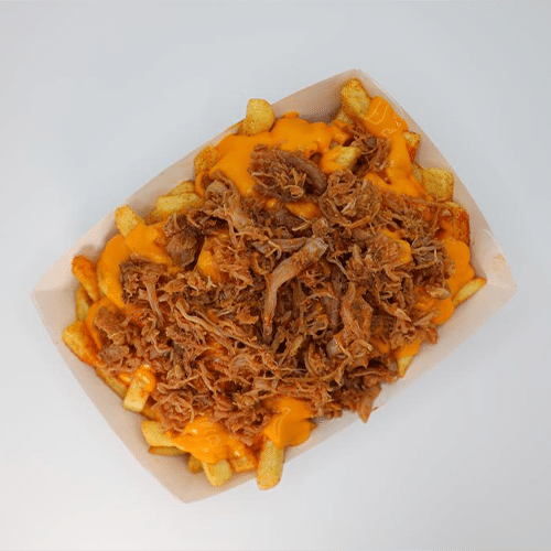 Cheese fries pulled chicken