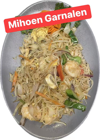 Mihoen Goreng met garnalen 