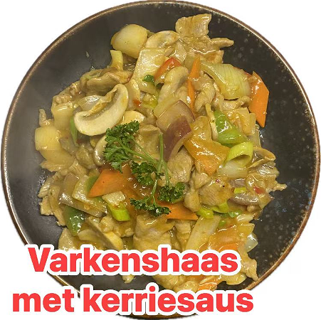108 Varkenshaas met kerriesaus