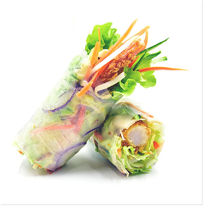 Summer roll met garnaal (2 stuks)