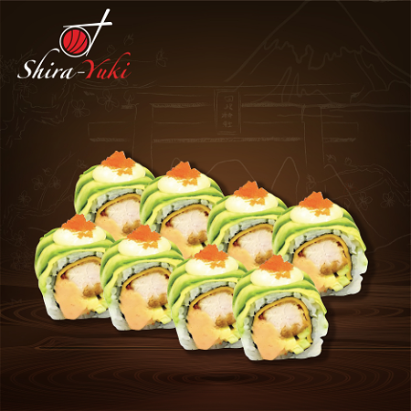 Dragon roll California ebi dragon