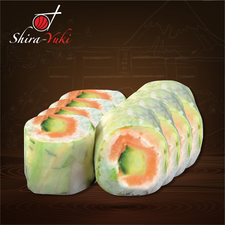 Iceroll Krokante  zalm & avocado of komkommer 
