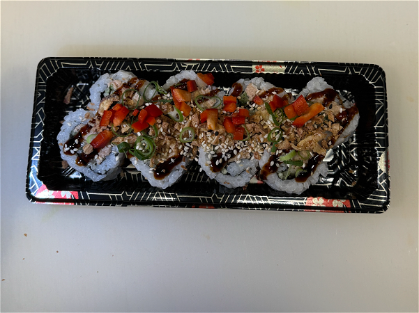 Gegrilde tonijn kani maki