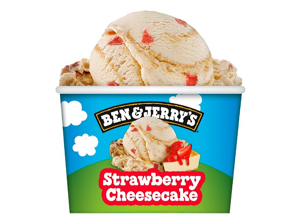 Ben & Jerry's Ijs Mini Cup strawberry cheesecake dessert 100 ml