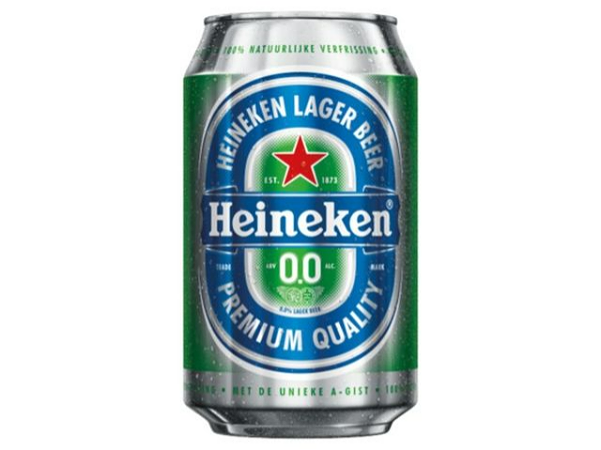 Blik Heineken bier 0,0%