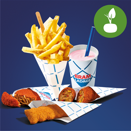 Vega menu met milkshake