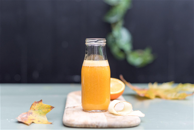 Smoothie passievrucht jus d’orange