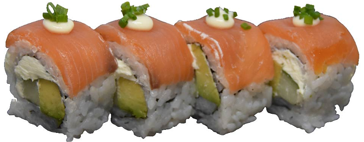 Gerookte Zalm Chees Roll 8 st