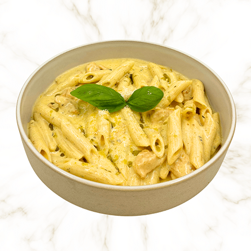 Pasta creamy chicken e pesto