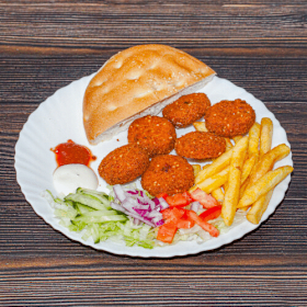 Falafel schotel (vegetarisch)