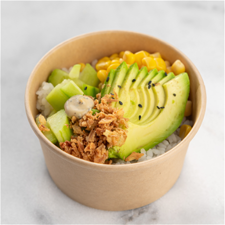 Mini poké bowl avocado 