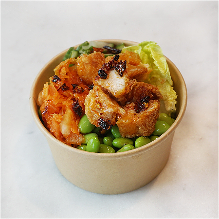 Crispy Chicken Kimchi Salad