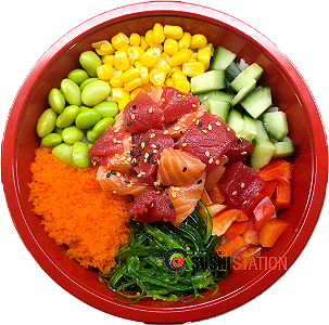 Sashimi mix Poké bowl