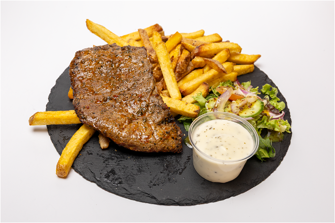 Plate pepersteak