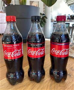Coca Cola, Cola Zero en Cherry Cola