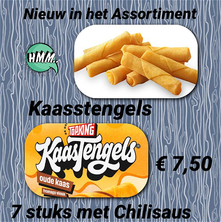 Kaas Tengels ( 7 stuks ) met chilisaus
