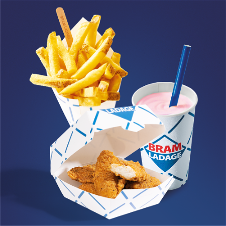 Kip tender strips menu met shake