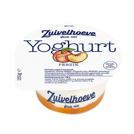 Zuivelhoeve Yoghurt Perzik 150 gram