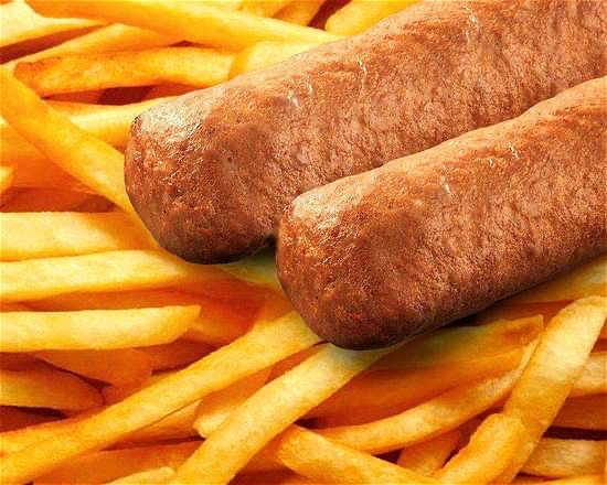 Gezinszak friet 4pers + 4 frikandellen