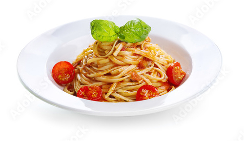 Pasta with Bell Pepper Sauce and Cherry Tomatoes