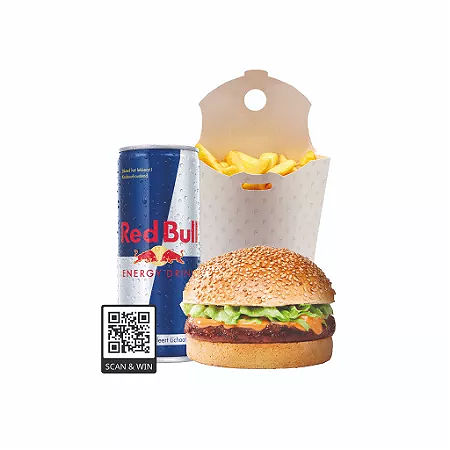 Redbull Burgermenu