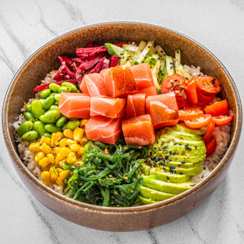 Vagan tuna poke bowl